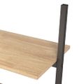 vidaXL Naklonený regál so 4 policami, svetlohnedo čierny 64x34x150,5cm