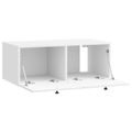 vidaXL Nástenná TV skrinka Biela s vysokým leskom 78,5 x 41 x 30 cm