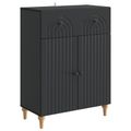 vidaXL Servírovacia skriňa Čierna 66 x 34,5 x 90 cm Kompozitné drevo