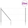 vidaXL Európsky plot s hrotmi 25 x 1,2 m PVC potiahnutá oceľ Sivá