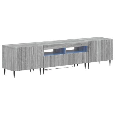 vidaXL 5-dielny LED TV kabinet Sivý Sonoma Kompozitné drevo