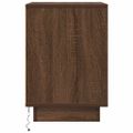 vidaXL Nočné skrinky s LED osvetlením 2 ks Hnedý dub 38x34x50 cm