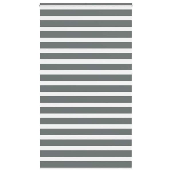 vidaXL Zebra roleta tmavošedá 135x230 cm šírka látky 130,9cm polyester