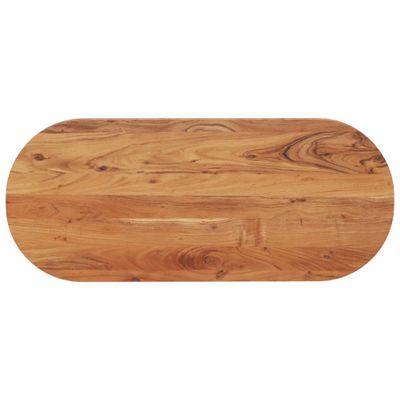 vidaXL Stolová doska 140x60x2,5 cm oválna masívna akácia