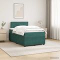 vidaXL Posteľ boxspring s matracom Tmavozelená 120 x 190 cm Zamat