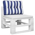 vidaXL Poduška na paletovú pohovku modro-biele pruhy 60x40x12 cm látka