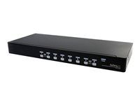 Startech 8 Port VGA KVM Switch - 1U Rack Mount - USB VGA KVM Switch with Audio - 1920 x 1440 @60hz - KVM Video Switch (SV831DUSBAU) - Prepínač KVM / audio - 8 x KVM / zvuk - 1 miestny používateľ - desktop - pre P/N: RK3236BKF, RK4236BKB, RK4242BK24, RK4242BK30, RKCONS1701, RKCONS17HD, RKQMCAB12V2