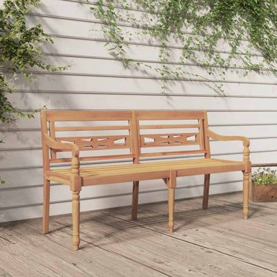 vidaXL Lavička Batavia 150 cm tíkové masívne drevo