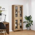vidaXL Highboard Remeselný dub 69,5 x 34 x 90 cm Kompozitné drevo