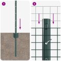 vidaXL Zvarené pletivo s podperami 10 x 0,8 m PVC potiahnutá oceľ