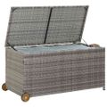 vidaXL Záhradný úložný box, svetlosivý 120x65x61 cm, polyratan