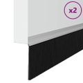 vidaXL Samolepiace tesnenia dverí s kefou 2 ks Strieborná 100 cm