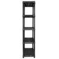 vidaXL Regál s 5 úložnými poličkami čierny 183x45,7x185 cm plastový
