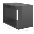 vidaXL Zasúvacie stolíky 3 ks, lesklé sivé 60x60x38 cm