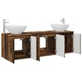 vidaXL Set kabinetov do kúpeľne 3 ks Staré drevo 49,5 x 44,5 x 65 cm