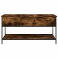 vidaXL Konferenčný stolík dymový dub 100x50x50 cm kompozit.drevo a kov