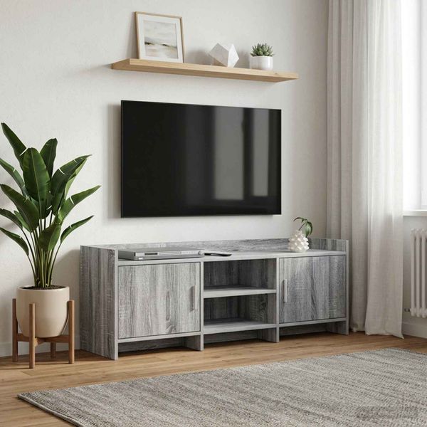vidaXL TV skrinka 130 x 33 x 47 cm Sivý Sonoma Kompozitné drevo