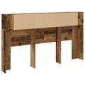 vidaXL Skrinka na čelo postele staré drevo 180x18,5x102,5cm komp.drevo