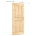 vidaXL Posuvné dvere Prírodná a biela 90 x 210 cm