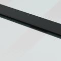 vidaXL Posuvné dvere s kovaním čierne 76x205 cm ESG sklo