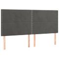 vidaXL Posteľný rám boxspring s matracom tmavosivý 160x200 cm zamat