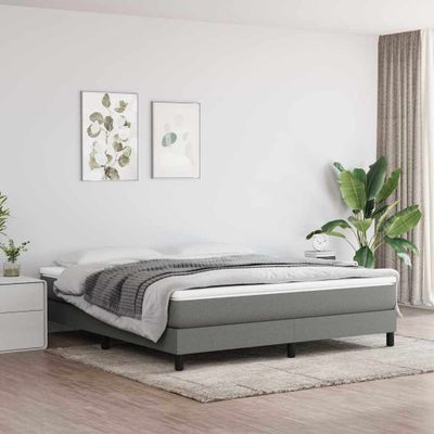 vidaXL Matrac s taštičkovými pružinami stredná tvrdosť tmavosivý 160x200x20 cm látka