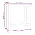 vidaXL Pracovná lavica 80x50x80 cm masívna borovica