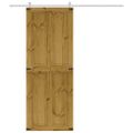 vidaXL Dvere do stodoly CORONA 80x210 cm masívna borovica