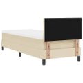 vidaXL Posteľ s pružinovým rámom Krémová 80 x 200 cm látka