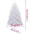 vidaXL Umelý výklopný vianočný stromček so snehovými vločkami 270 cm