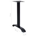 vidaXL Bistro Table Nohy 2 ks Čierna 61x8x72 cm Liatina