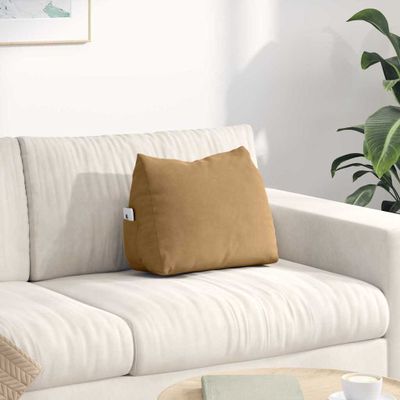 vidaXL Poduška na chrbát Hnedá 45 x 20 x 35 cm Kordúrová tkanina