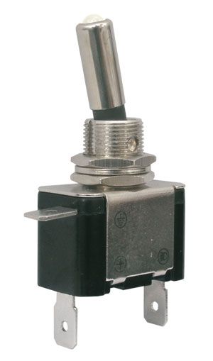 Prepínač páčkový   2pol./2pin  ON-OFF 12VDC/25A  LED biela