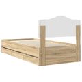 vidaXL Rám postele Sonoma dub 75 x 190 cm Inžinierske drevo