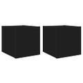 vidaXL TV nástenné skrinky s LED svetlami 2 ks čierne 30,5x35x30 cm