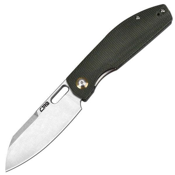 CJRB J1929-MGN Ekko vreckový nôž 8,2 cm, Linerlock, Stonewash, zelená, Micarta