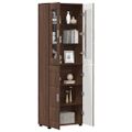 vidaXL Highboard FLORIN 60 x 35 x 182 cm Hnedý dub Kompozitné drevo