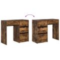 vidaXL Stôl Dymová dub Kompozitné drevo 90 x 37,5 x 75 cm
