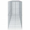 vidaXL Gabiónový kôš s krytom 600x100x200 cm pozinkované železo