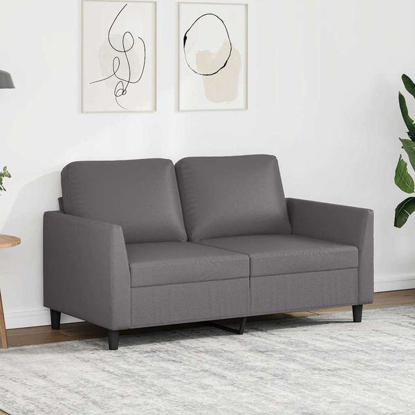 vidaXL 2-miestna pohovka sivá 120 cm umelá koža
