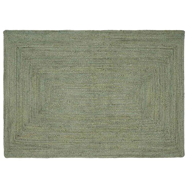 vidaXL Kusové koberce Obdĺžnikový Olivovo zelená 120 x 170 cm Juta
