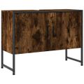vidaXL Kúpeľňová umývadlová skrinka dymový dub 80x33x60 cm komp. drevo