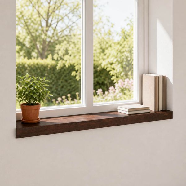 vidaXL Parapety 2 ks Tmavohnedá 100 x 20 x 2 cm Masívne bukové drevo