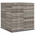 vidaXL Záhradný úložný box z polyratanu 100x97,5x104 cm sivý