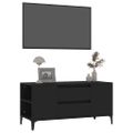 vidaXL TV skrinka čierna 102x44,5x50 cm spracované drevo