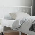 vidaXL Kovové náhradné čelo postele biele 107 cm