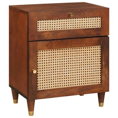vidaXL Nočné stolíky so zásuvkou 50 x 33 x 60 cm Masívne mango drevo
