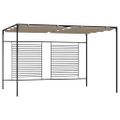 vidaXL Altánok so zaťahovacou strieškou 3x4x2,3 m sivohnedý 180 g/m²