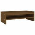 vidaXL Stojan na monitor medovo-hnedý 50x24x16 cm masívna borovica