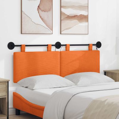 vidaXL Závesné čelo postele Oranžová Kordúrová tkanina